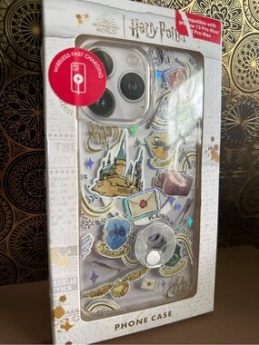 Warner Bros. Harry Potter Clear Phone Case with Multicolor Sticker Designs